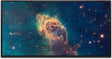 Astronomischer Nebel ca. 130x70cm Wandbild inklusive Schattenfugenrahmen schwarz - Panorama Leinwand Bild XXL Format Wandbilder Wohnzimmer Wohnung Deko Kunstdrucke