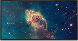 Astronomischer Nebel ca. 130x70cm Wandbild inklusive Schattenfugenrahmen schwarz - Panorama Leinwand Bild XXL Format Wandbilder Wohnzimmer Wohnung Deko Kunstdrucke