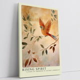 Paul Sinus Leinwandbild 60x90cm Aufsteigender Geist – Eleganter Vogel im Flug mit sanfter Farbgebung und natürlicher Leichtigkeit