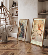 Paul Sinus Leinwandbild 60x90cm Aufsteigender Geist – Eleganter Vogel im Flug mit sanfter Farbgebung und natürlicher Leichtigkeit