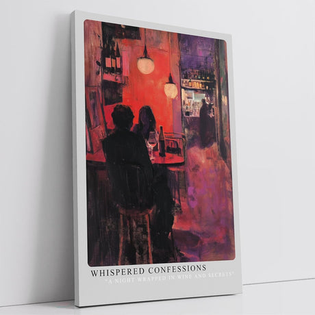 Paul Sinus Leinwandbild 40x60cm – Ausdrucksvolle Bar-Szene mit impressionistischer, romantischer Atmosphäre