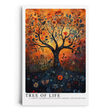 Paul Sinus Leinwandbild 80x120cm Baum des Lebens – Mystische Naturkunst mit floralen Elementen und lebendiger Farbexplosion