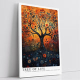 Paul Sinus Leinwandbild 80x120cm Baum des Lebens – Mystische Naturkunst mit floralen Elementen und lebendiger Farbexplosion