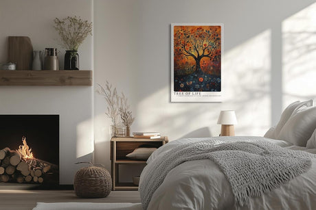 Paul Sinus Leinwandbild 80x120cm Baum des Lebens – Mystische Naturkunst mit floralen Elementen und lebendiger Farbexplosion