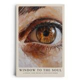 Paul Sinus Leinwandbild 40x60cm beeindruckende Nahaufnahme eines Auges in Ölmalerei-Optik, faszinierende Wandkunst mit intensiven Farben