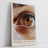 Paul Sinus Leinwandbild 40x60cm beeindruckende Nahaufnahme eines Auges in Ölmalerei-Optik, faszinierende Wandkunst mit intensiven Farben