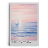Paul Sinus Leinwandbild 80x120cm beruhigende Segelboot-Szene mit sanften Pastelltönen, stimmungsvolle Wandkunst mit ruhigem Meer