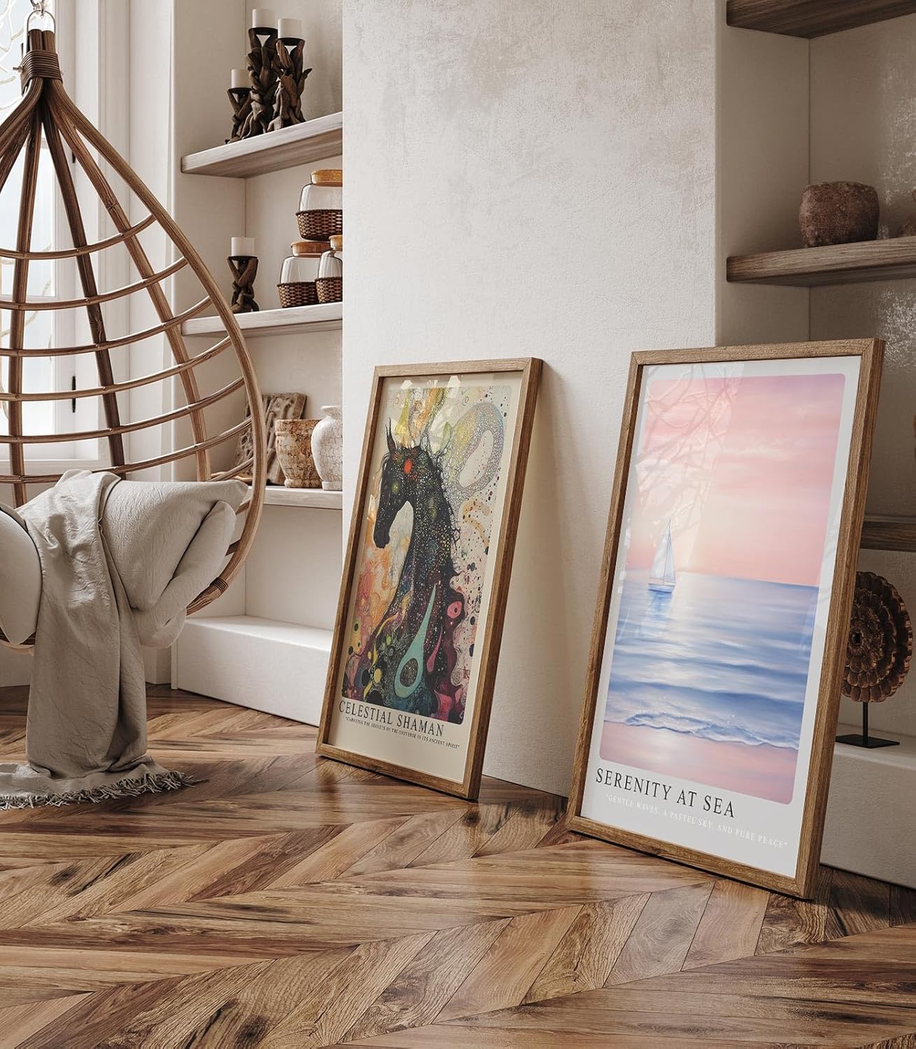 Paul Sinus Leinwandbild 80x120cm beruhigende Segelboot-Szene mit sanften Pastelltönen, stimmungsvolle Wandkunst mit ruhigem Meer