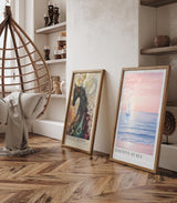 Paul Sinus Leinwandbild 80x120cm beruhigende Segelboot-Szene mit sanften Pastelltönen, stimmungsvolle Wandkunst mit ruhigem Meer