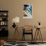 Paul Sinus Leinwandbild 40x60cm Big Sur Küstenzauber – Spektakuläre kalifornische Steilküste mit türkisblauem Ozean und goldenen Sandstränden