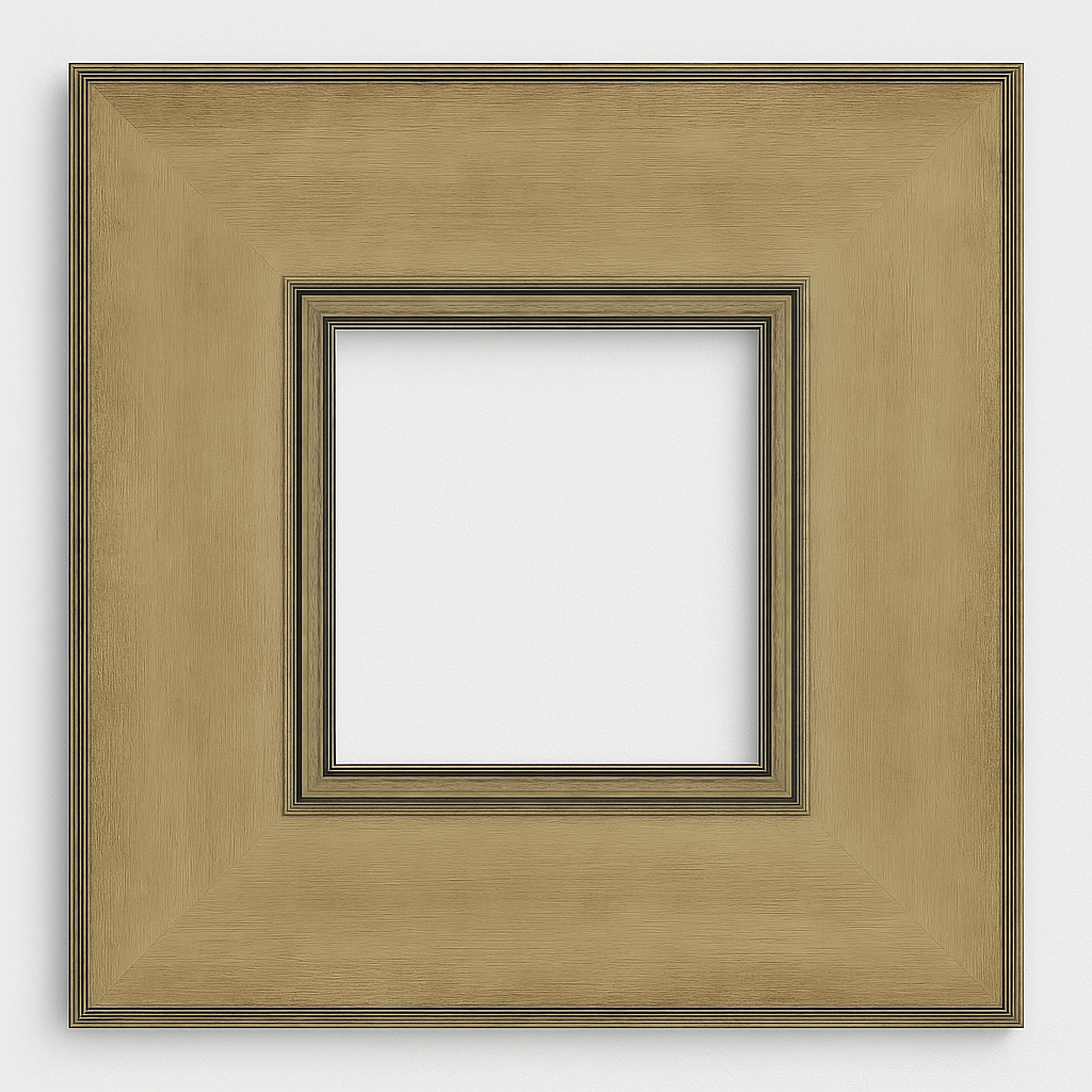 Bilderrahmen Kiefer gebürstetes Champagner Silber mit schwarzen Hintergrund