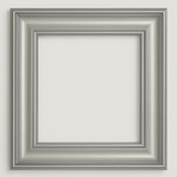 Bilderrahmen - Breite: 55mm Höhe: 30mm - in kaltem Silber dekoriert