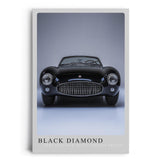 Paul Sinus Leinwandbild 60x90cm Black Diamond Klassischer Roadster Elegante Automobilkunst Zeitlose Ästhetik Hochwertige Wandkunst