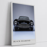 Paul Sinus Leinwandbild 60x90cm Black Diamond Klassischer Roadster Elegante Automobilkunst Zeitlose Ästhetik Hochwertige Wandkunst