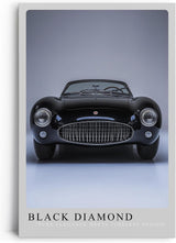 Paul Sinus Leinwandbild 60x90cm Black Diamond Klassischer Roadster Elegante Automobilkunst Zeitlose Ästhetik Hochwertige Wandkunst
