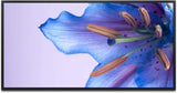 blaue Blumenblüte ca. 130x70cm Wandbild inklusive Schattenfugenrahmen schwarz - Panorama Leinwand Bild XXL Format Wandbilder Wohnzimmer Wohnung Deko Kunstdrucke
