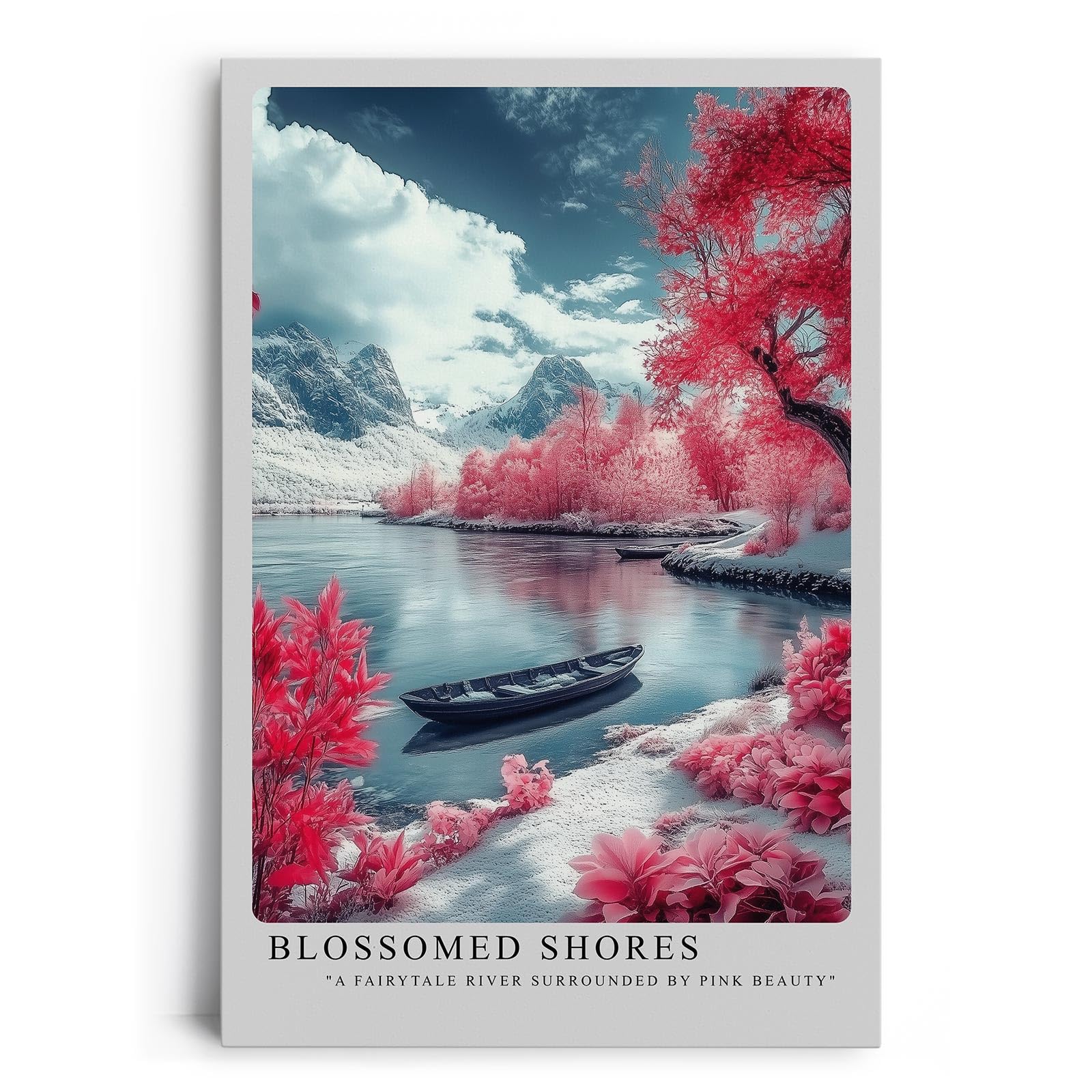 Paul Sinus Leinwandbild 40x60cm Blühende Ufer traumhaft surreal märchenhaft harmonisch kunstvolle Wandkunst faszinierende Natur sanfte Farben idyllisch