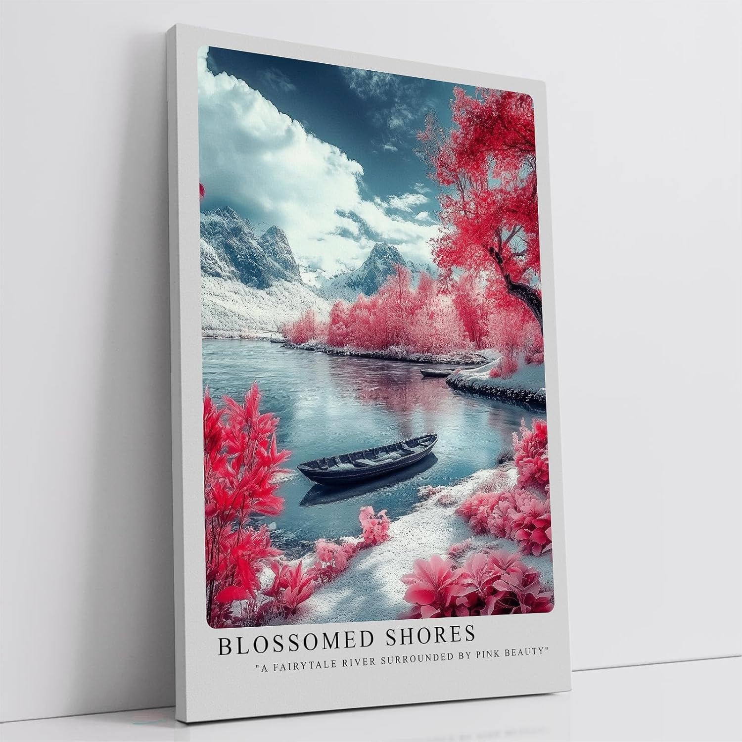 Paul Sinus Leinwandbild 40x60cm Blühende Ufer traumhaft surreal märchenhaft harmonisch kunstvolle Wandkunst faszinierende Natur sanfte Farben idyllisch