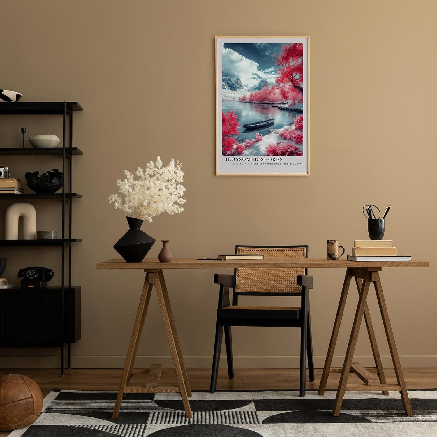 Paul Sinus Leinwandbild 40x60cm Blühende Ufer traumhaft surreal märchenhaft harmonisch kunstvolle Wandkunst faszinierende Natur sanfte Farben idyllisch