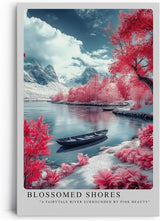 Paul Sinus Leinwandbild 40x60cm Blühende Ufer traumhaft surreal märchenhaft harmonisch kunstvolle Wandkunst faszinierende Natur sanfte Farben idyllisch