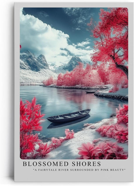 Paul Sinus Leinwandbild 40x60cm Blühende Ufer traumhaft surreal märchenhaft harmonisch kunstvolle Wandkunst faszinierende Natur sanfte Farben idyllisch