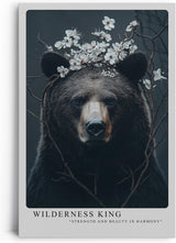 Paul Sinus Leinwandbild 40x60cm Blühender Bär majestätisch mystisch harmonisch Naturverbundenheit surreal kunstvolle Wandkunst sanfte Farben