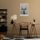 Paul Sinus Leinwandbild 40x60cm Blühender Hirsch elegant mystisch harmonisch Naturverbundenheit surreal kunstvolle Wandkunst sanfte Farben faszinierend