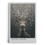 Paul Sinus Leinwandbild 60x90cm Blühender Hirsch majestätisch mystisch harmonisch Naturverbundenheit surreal kunstvolle Wandkunst sanfte Farben