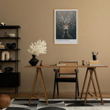 Paul Sinus Leinwandbild 60x90cm Blühender Hirsch majestätisch mystisch harmonisch Naturverbundenheit surreal kunstvolle Wandkunst sanfte Farben