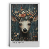 Paul Sinus Leinwandbild 80x120cm Blühender Hirsch mystisch surreal elegant Naturverbundenheit kunstvolle Wandkunst faszinierend tiefe Farben harmonisch