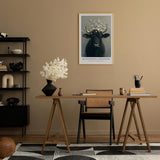 Paul Sinus Leinwandbild 80x120cm Blühender Stier kraftvoll mystisch elegant Naturverbundenheit surreal kunstvolle Wandkunst harmonisch faszinierend