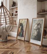 Paul Sinus Leinwandbild 80x120cm Blühender Widder elegant surreal mystisch Naturverbundenheit kunstvolle Wandkunst harmonisch faszinierend detailreich