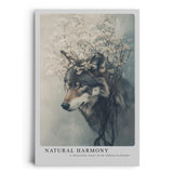 Paul Sinus Leinwandbild 80x120cm Blühender Wolf elegant mystisch harmonisch Naturverbundenheit surreal kunstvolle Wandkunst sanfte Farben faszinierend