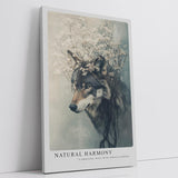 Paul Sinus Leinwandbild 80x120cm Blühender Wolf elegant mystisch harmonisch Naturverbundenheit surreal kunstvolle Wandkunst sanfte Farben faszinierend