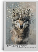 Paul Sinus Leinwandbild 40x60cm Blühender Wolf mystisch kraftvoll elegant Naturverbundenheit surreal kunstvolle Wandkunst harmonisch faszinierend