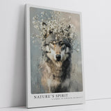 Paul Sinus Leinwandbild 40x60cm Blühender Wolf mystisch kraftvoll elegant Naturverbundenheit surreal kunstvolle Wandkunst harmonisch faszinierend