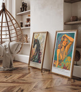 Paul Sinus Leinwandbild 40x60cm Bohemian Queen in farbenprächtigem Ethno-Stil mit kunstvollen Ornamenten – ausdrucksstarkes Leinwandbild