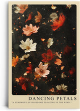 Paul Sinus Leinwandbild 60x90cm Dancing Petals Leinwandbild schwebende Blütenblätter in warmen Farben poetische Naturkunst mit magischer Leichtigkeit