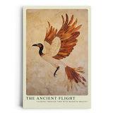 Paul Sinus Leinwandbild 60x90cm Der uralte Flug – Majestätischer Vogel in antiker Kunstoptik mit warmen Erdtönen und kunstvollen Strukturen