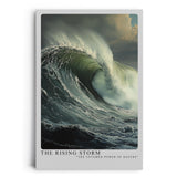 Paul Sinus Leinwandbild 40x60cm Die entfesselte Welle – Kraftvolle Meereswelle in dynamischer Bewegung mit dramatischem Himmel
