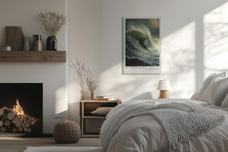 Paul Sinus Leinwandbild 40x60cm Die entfesselte Welle – Kraftvolle Meereswelle in dynamischer Bewegung mit dramatischem Himmel