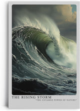 Paul Sinus Leinwandbild 40x60cm Die entfesselte Welle – Kraftvolle Meereswelle in dynamischer Bewegung mit dramatischem Himmel