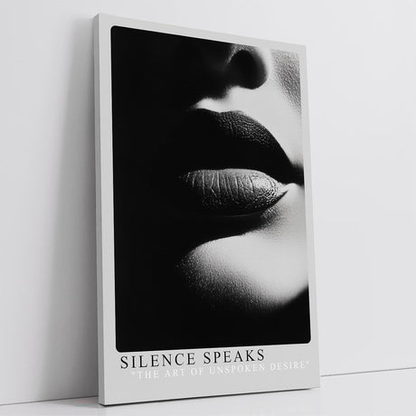 Paul Sinus Leinwandbild 40x60cm Die Sprache der Stille – Sinnliches Schwarz-Weiß-Porträt mit kontrastreicher Lichtführung und geheimnisvoller Eleganz