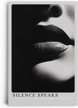 Paul Sinus Leinwandbild 40x60cm Die Sprache der Stille – Sinnliches Schwarz-Weiß-Porträt mit kontrastreicher Lichtführung und geheimnisvoller Eleganz