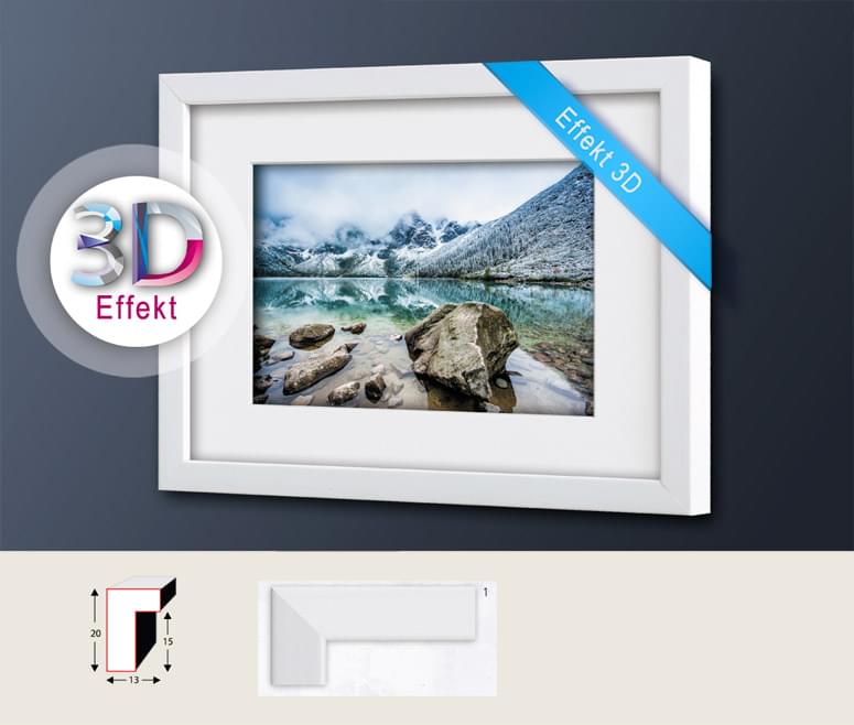 3D Effekt Bilderrahmen – Schwarz, Weiß oder Eiche Sinus Art GmbH Jena