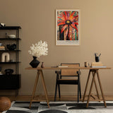 Paul Sinus Leinwandbild 40x60cm farbenfrohe Mosaikblume mit dynamischer Struktur und lebendiger Energie – kunstvolles Leinwandbild