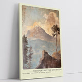 Paul Sinus Leinwandbild 60x90cm Flüstern des Berges – Vintage Landschaftskunst mit verwitterter Ästhetik und nostalgischer Tiefe