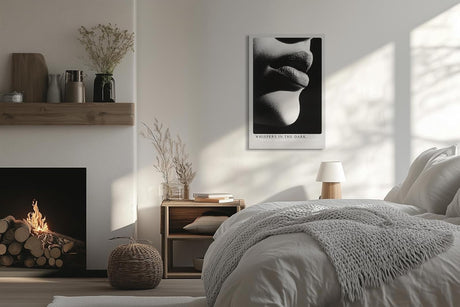 Paul Sinus Leinwandbild 40x60cm Flüstern in der Dunkelheit – Sinnliches Schwarz-Weiß-Porträt mit faszinierendem Licht-Schatten-Spiel