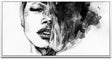 Frauen Gesicht ca. 130x70cm Wandbild inklusive Schattenfugenrahmen weiss - Panorama Leinwand Bild XXL Format Wandbilder Wohnzimmer Wohnung Deko Kunstdrucke