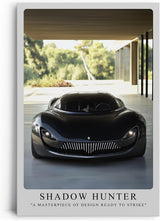 Paul Sinus Leinwandbild 60x90cm futuristischer schwarzer Supersportwagen mit aggressivem Design und luxuriöser Ästhetik in moderner Architektur